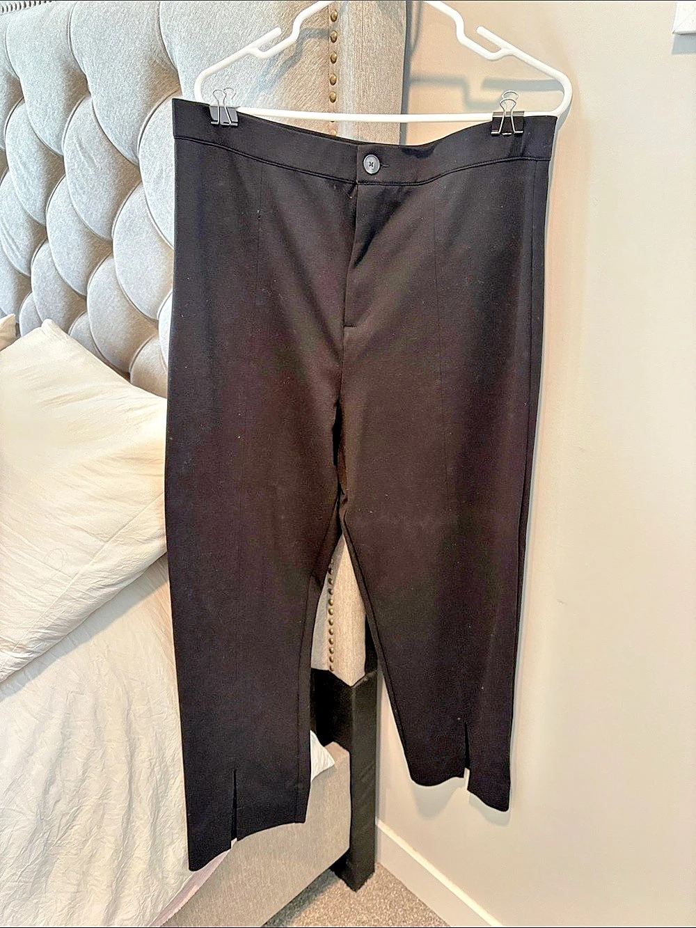 MASON & BELLE Women's Straight Leg Pants Black XL